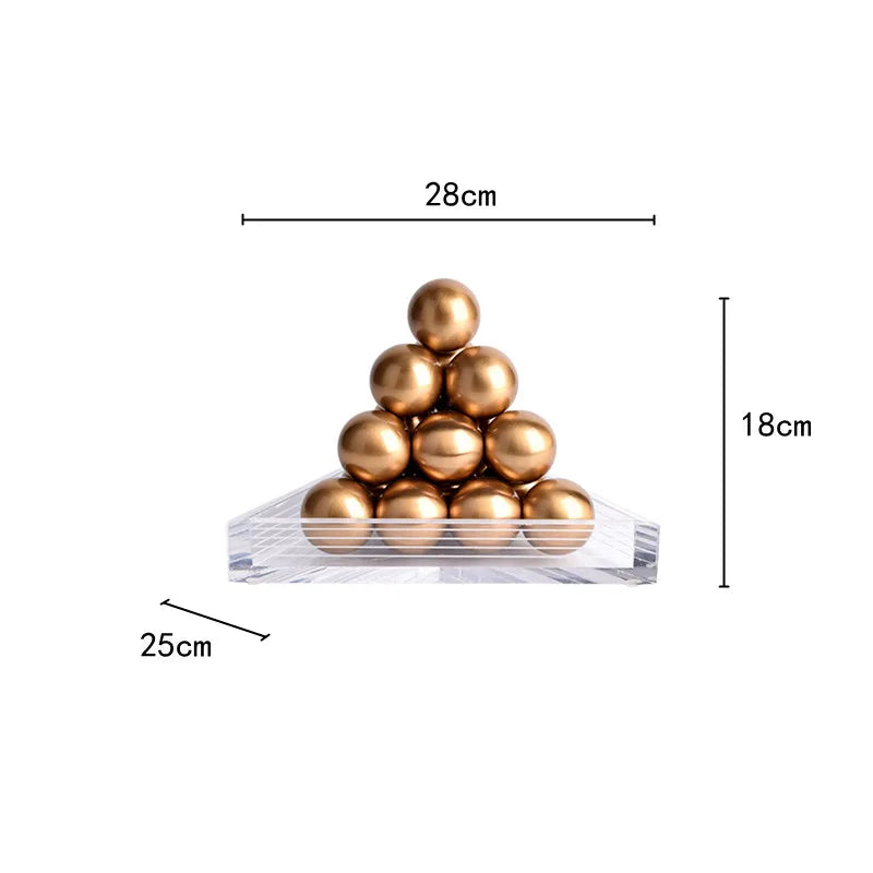 Afralia™ Geometric Gold Tower Set for Stylish Home Decor