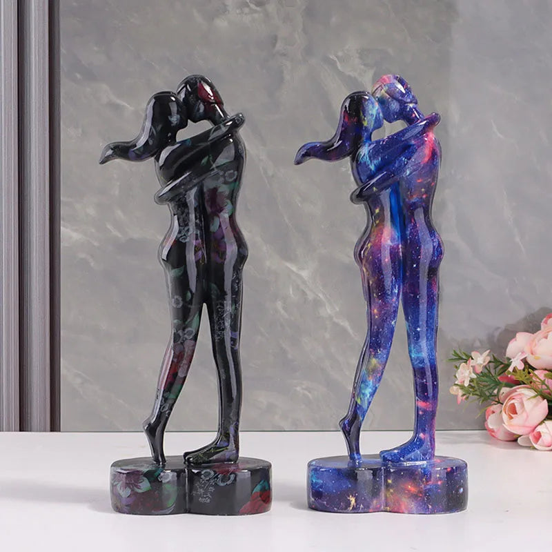 Afralia™ Romantic Resin Couple Statues for Interior Decor and Gifts