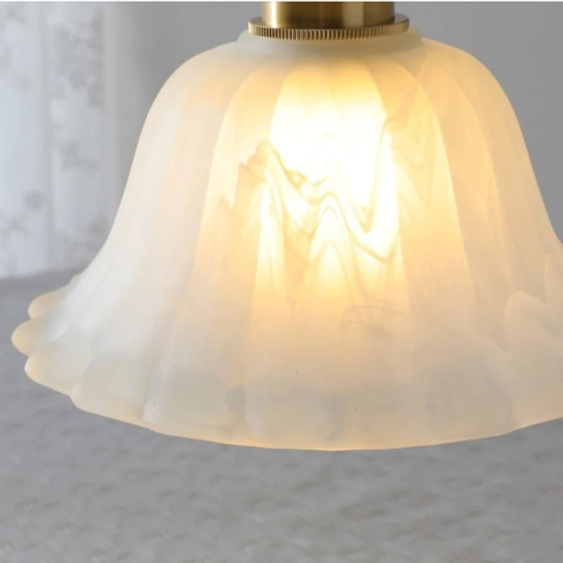 Afralia™ Copper Socket LED Pendant Light Fixture with White Glass Shade in Nordic Modern Style