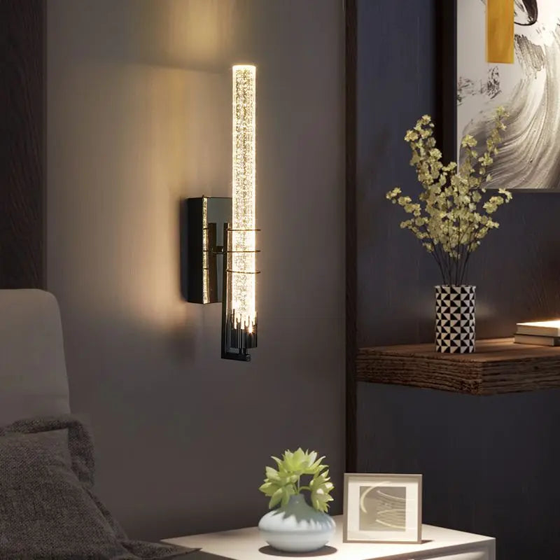 Afralia™ Crystal LED Wall Sconce: Modern Decorative Lighting for Corridor, Bedroom, and Living Room