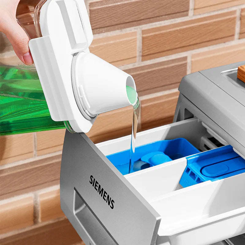 Afralia™ Laundry Powder Dispenser Container with Measuring Cup - Transparent Storage Jar
