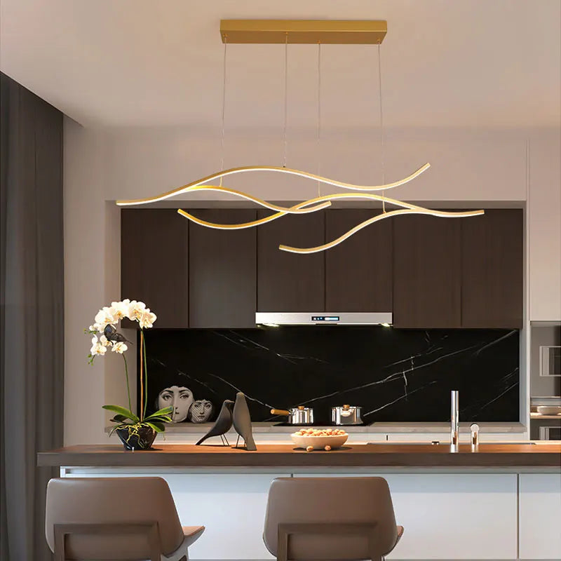 Afralia™ Modern Black Branch LED Chandelier for Dining Kitchen, Smart Lighting Fixtures