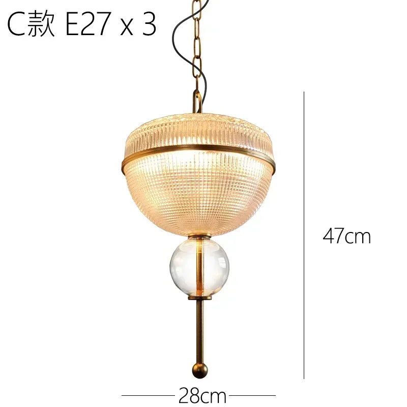 Afralia™ Mid Century Glass Pendant Light for Kitchen Dining Decor