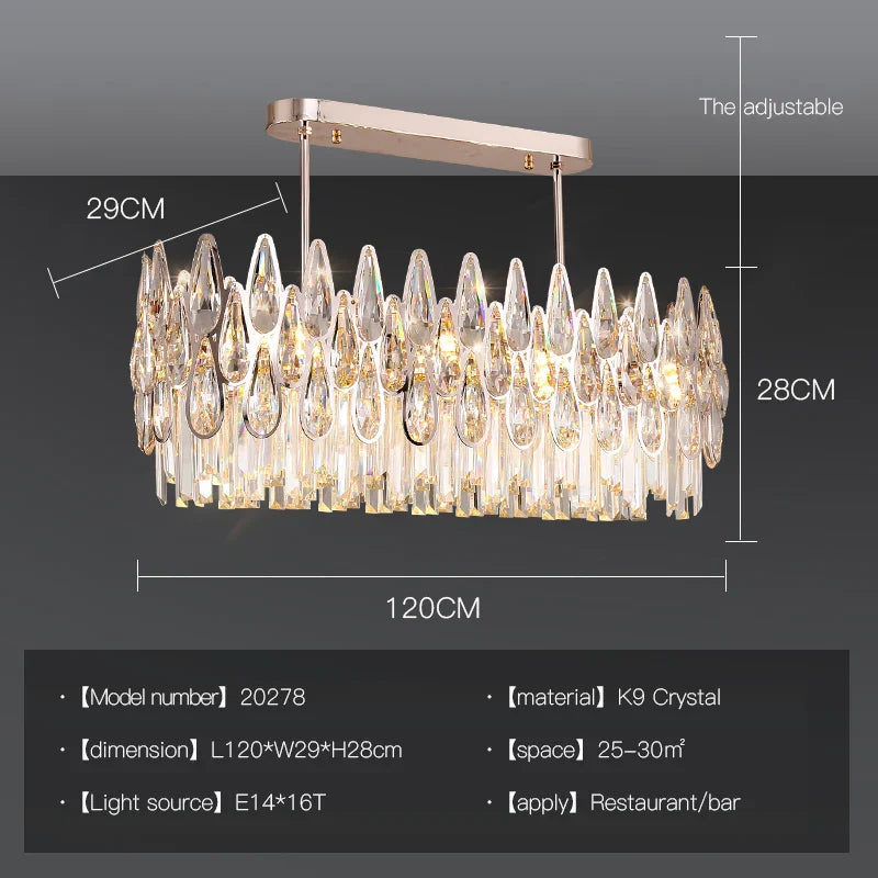Afralia™ Crystal LED Chandelier | Long Stairway Villa Light | Modern Luxury Post Lamp