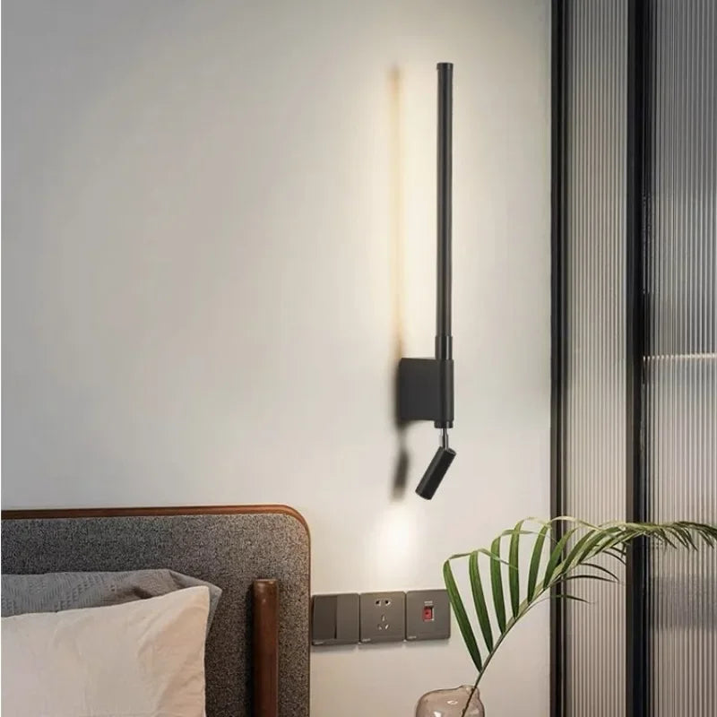 Afralia™ Rotatable LED Bedside Wall Lamp for Bedroom, Study, Bathroom, and Desk