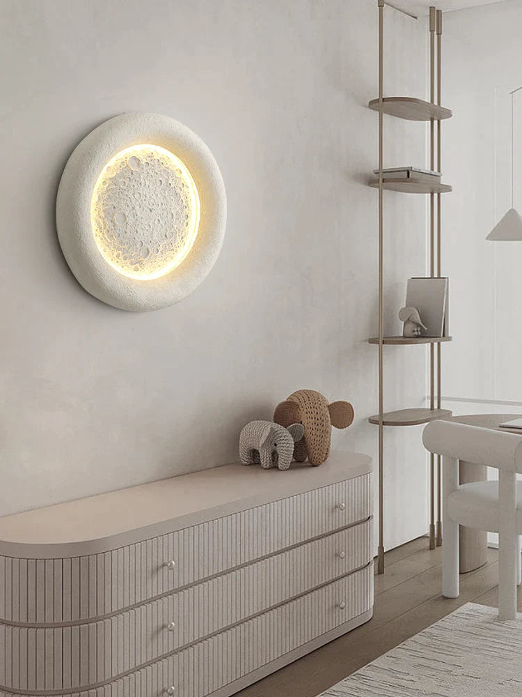 Afralia™ Modern Moon Cream Ceiling Lamp for Bedroom Living Room Children's Room