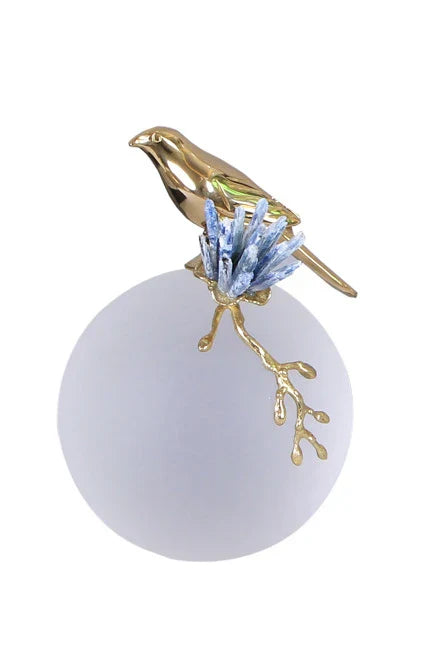 Afralia™ Golden Bird Brass Sculpture Modern Home Decor Artwork Statue