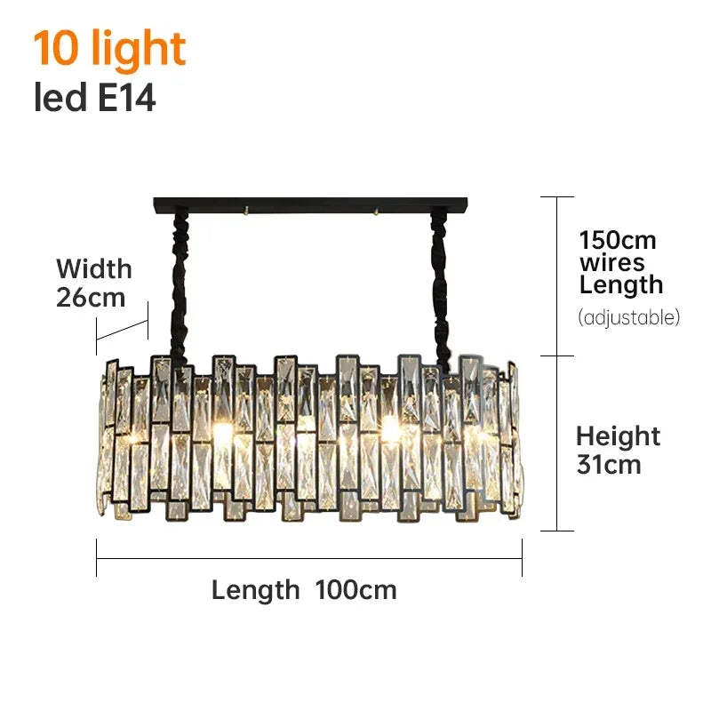 Afralia™ Small Black Crystal Chandelier: ModernLight Luxury for Home Indoor Lighting