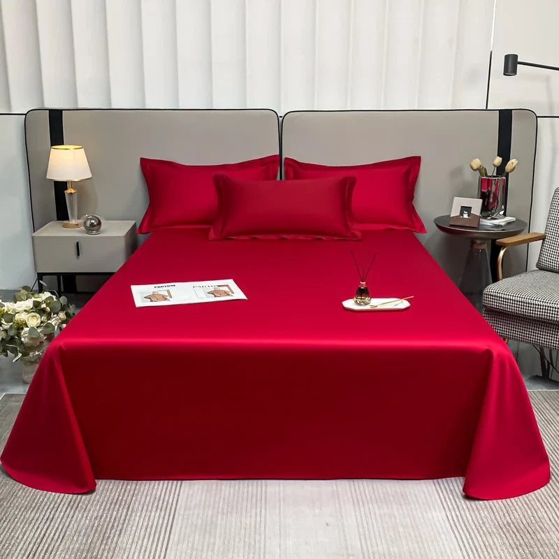 Afralia™ Premium Egyptian Cotton Flat Sheet in Various Sizes & Colors