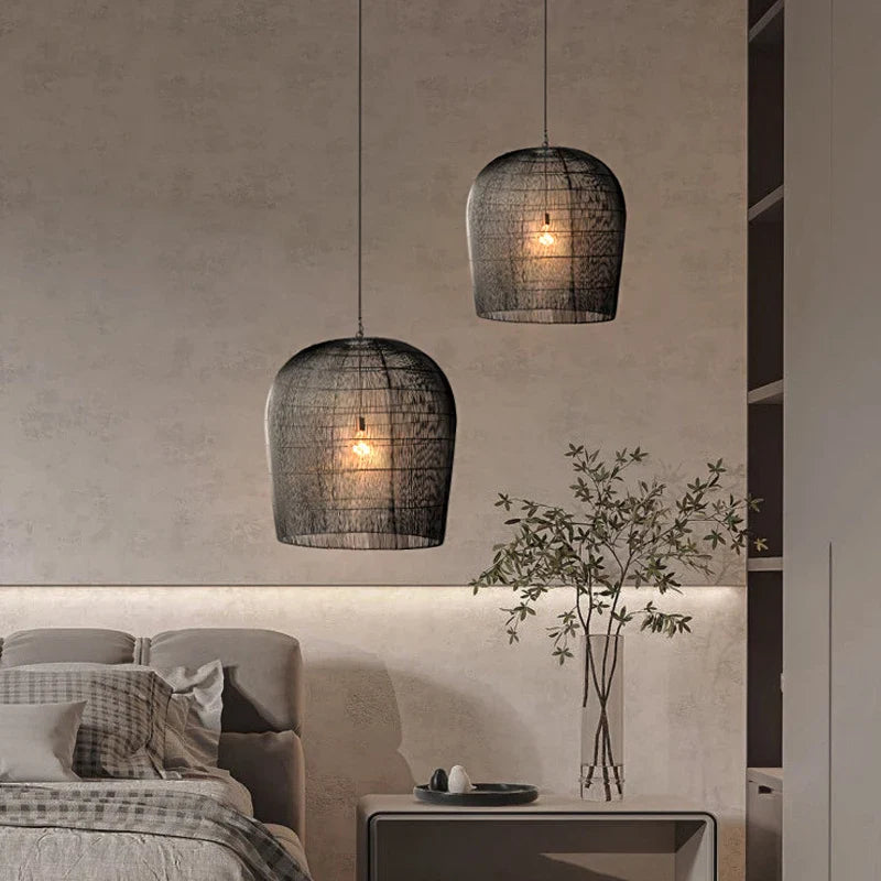 Afralia™ Rattan LED Pendant Lights for Dining Room, Bar, and Bedroom