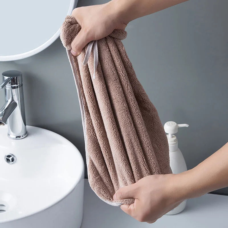 Afralia™ Bowknot Coral Velvet Microfiber Hand Towels: Soft, Quick Dry, Absorbent Cleaning Cloth