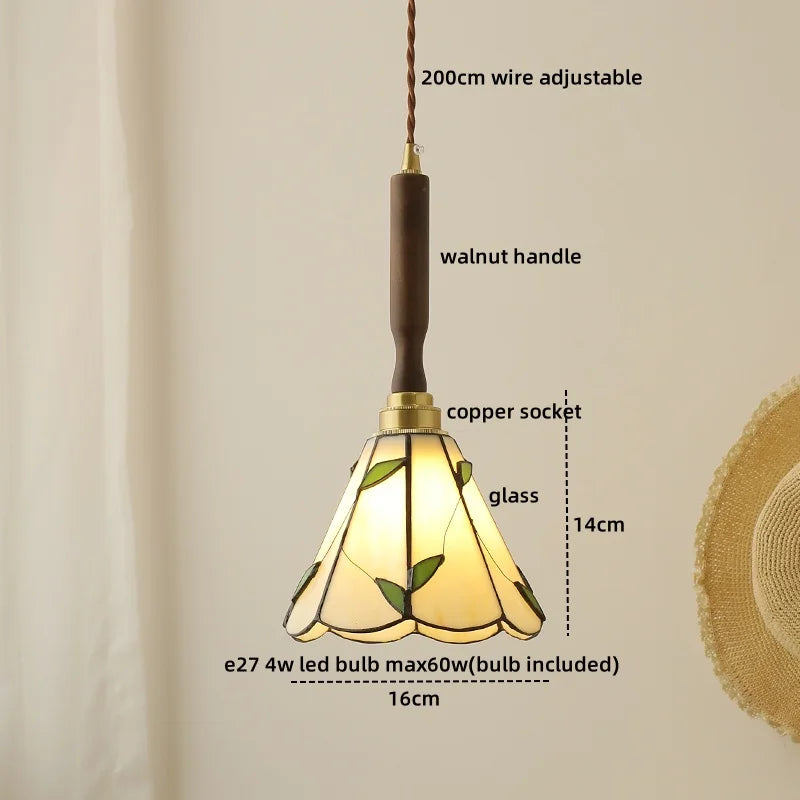 Afralia™ Blue Glass LED Pendant Lamp for Dining Living Room Bedroom