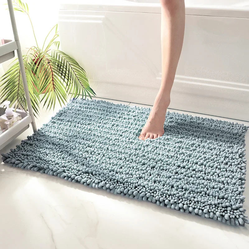Afralia™ Chenille Bath Mat: Soft, Absorbent, Anti-slip Rug for Cozy Comfort
