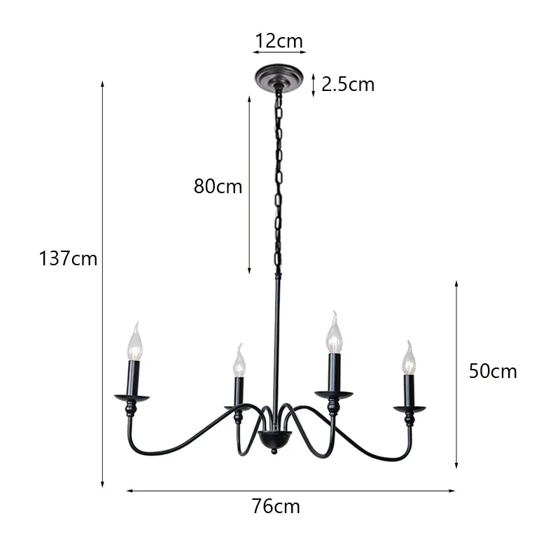 Afralia™ Farmhouse Industrial Chandelier for Kitchen Bedroom Living Room Balcony