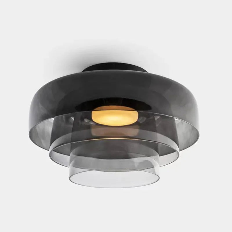 Afralia™ Nordic Glass Bowl LED Ceiling Light for Home Decor Luminaires