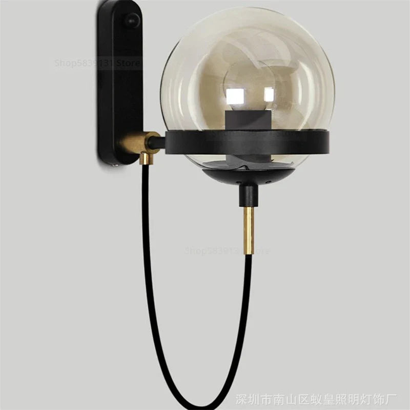 Afralia™ Nordic LED Wall Lamps for Home Bedroom Vintage Cafe Restaurant E27 Fixtures