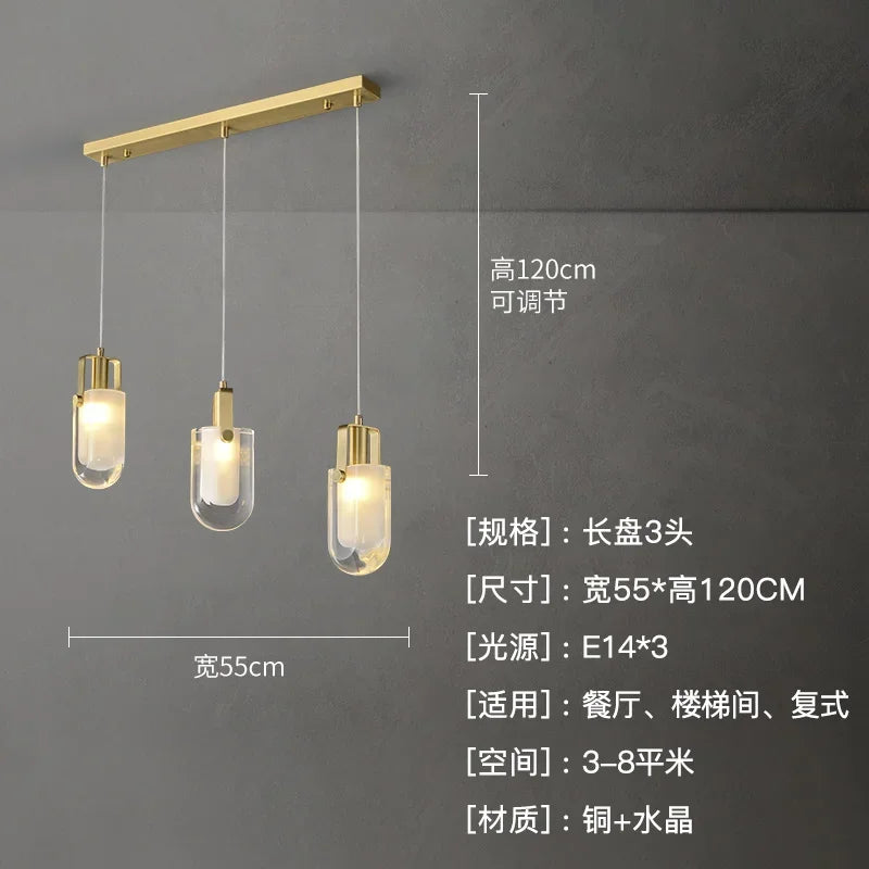 Afralia™ Crystal Loft Chandelier for Staircase, Living Room, and Apartment Luxe Lighting