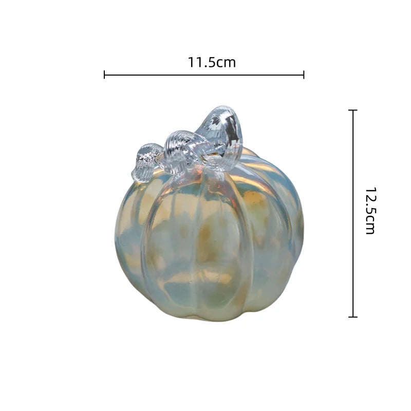 Afralia™ Gradient Glass Pumpkin Decorative Figurine for Home Decoration