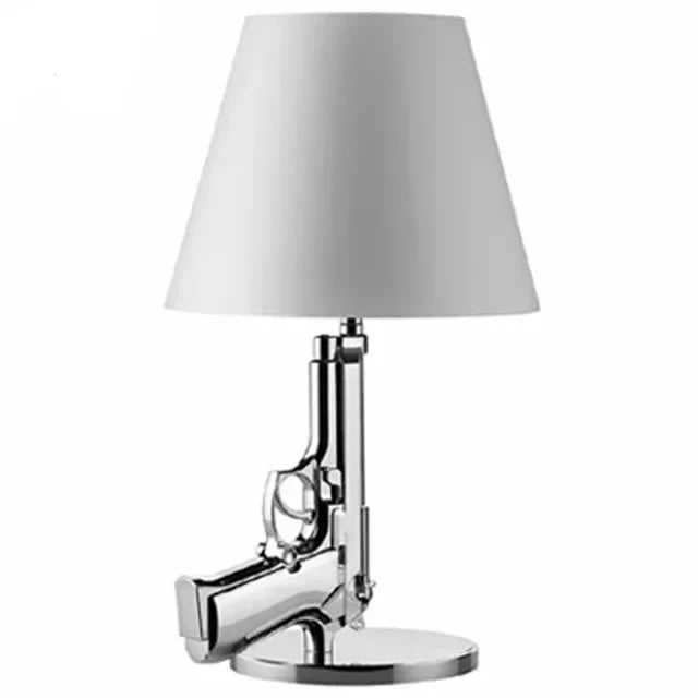 Afralia™ Gun Floor Lamp Electroplated Metal Table Desk Light