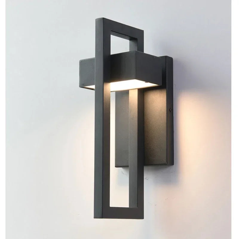 Afralia™ Outdoor LED Wall Light Vintage Black 10W Garden Porch Sconce Street Luminaire
