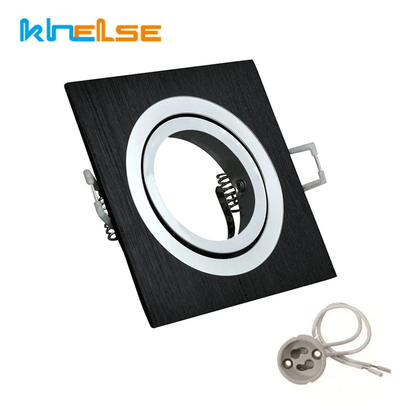 Afralia™ Adjustable LED Ceiling Downlight Frame with GU10/MR16 Holder for Spot Lighting