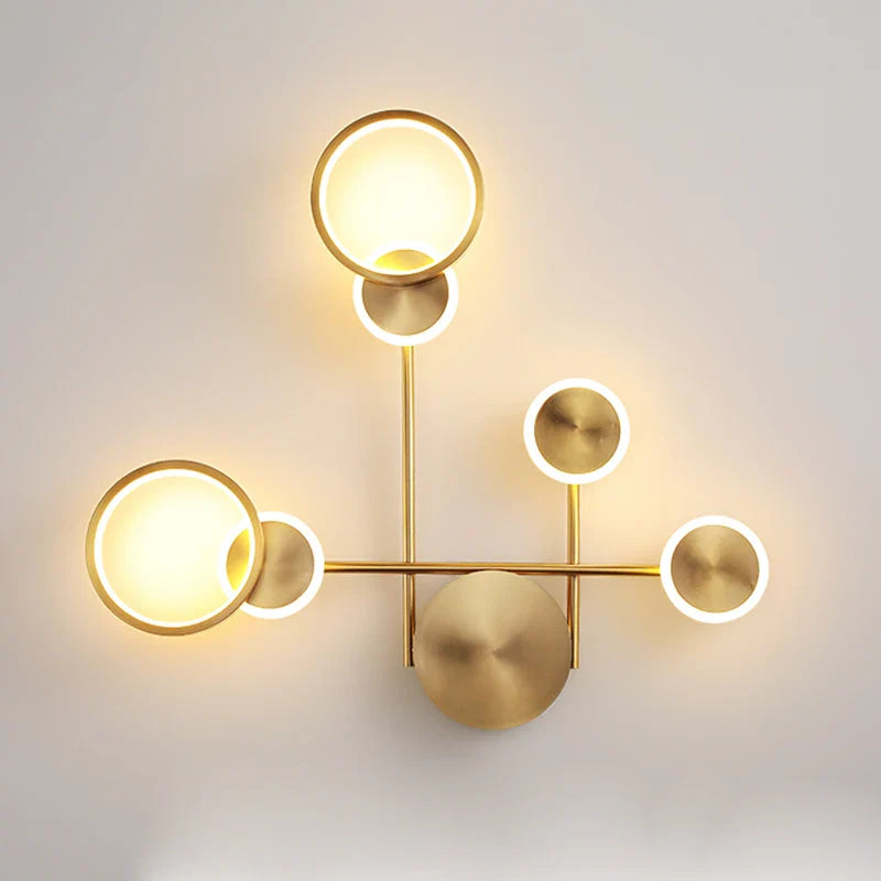 Afralia™ Brass LED Wall Light: Modern Nordic Decor Sconce for Kitchen, Bedroom, Living Room