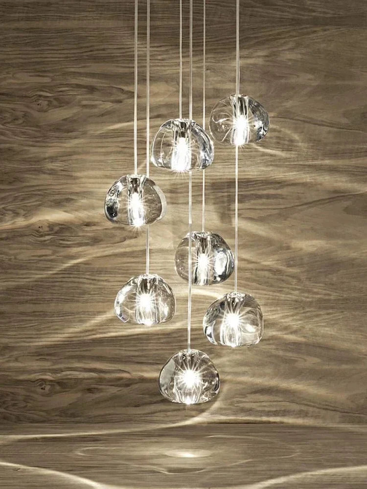 Afralia™ Luxury Crystal Chandelier: Stylish LED Staircase Lighting for Duplex Loft Ceiling