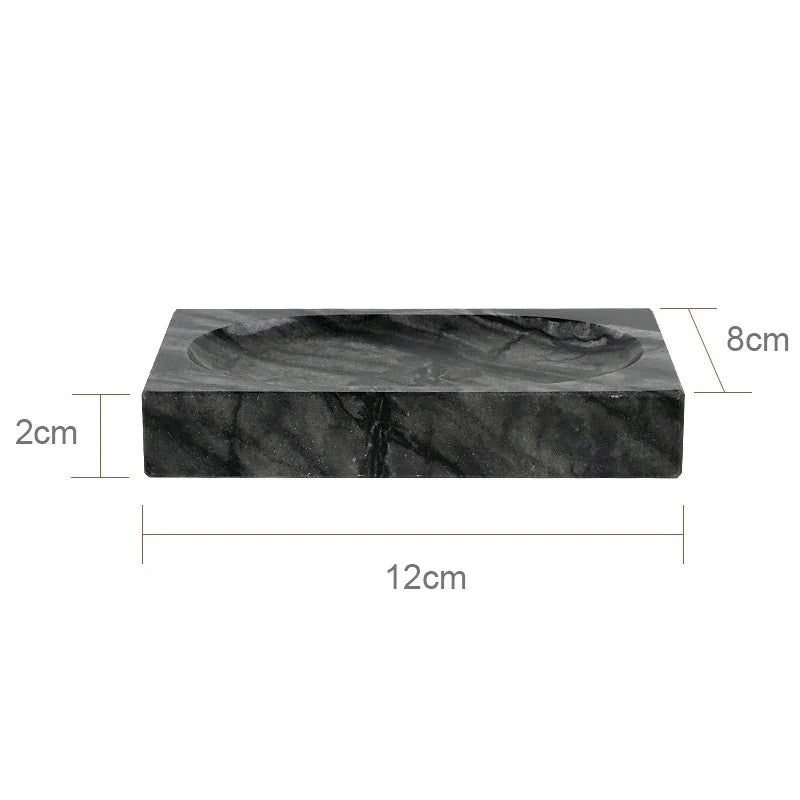 Afralia™ Tree Black Marble Bathroom Accessories Set: Toothbrush Holder, Soap Dispenser, Soap Dish