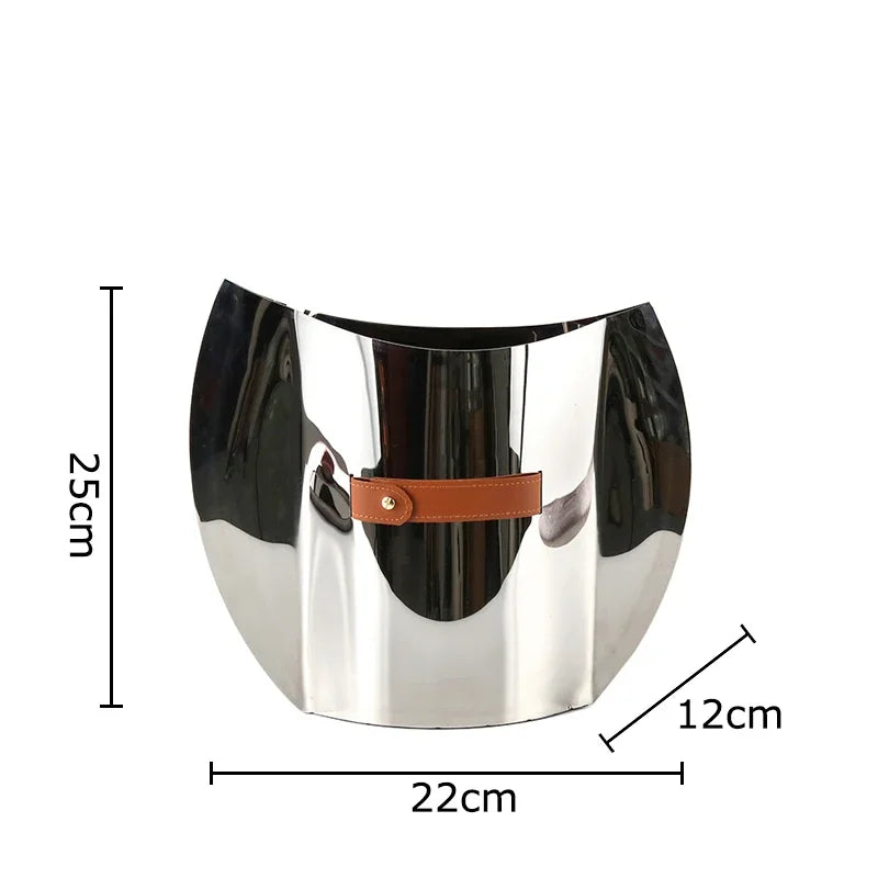 Afralia™ Silver Geometric Metal Vase for Stylish Flowers Arrangement and Room Decor