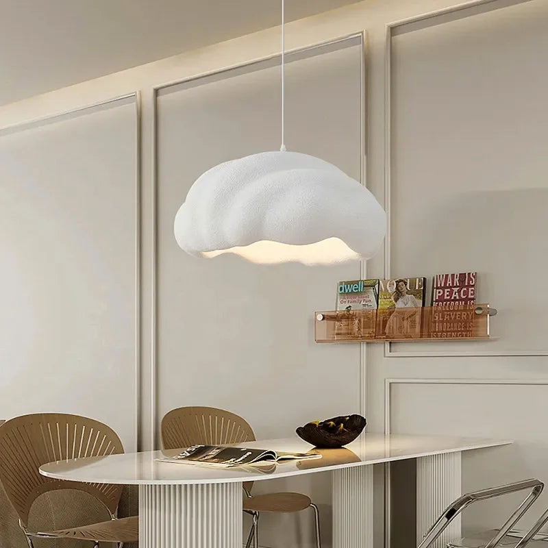 Afralia™ Cream Wabi Sabi LED Pendant Chandelier - Elegant Dining Room & Bedroom Decor