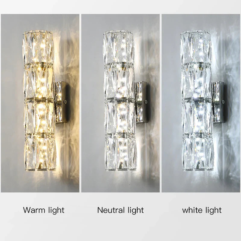 Afralia™ Crystal Wall Lamp: Nordic LED Luxury Design, Art Gold/Chrome for Living Room, Bedroom