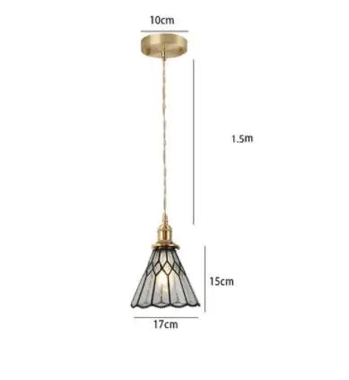 Afralia™ Blue Glass Pendant Light for Bedroom Dinning Living Room