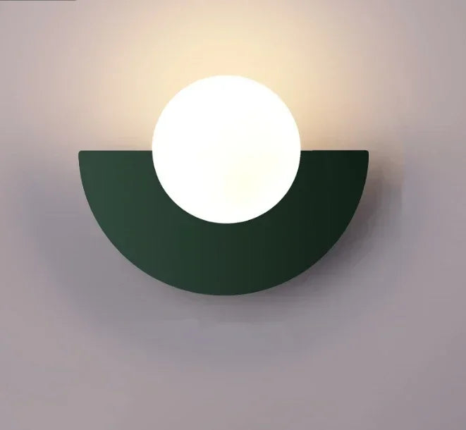 Afralia™ Glass Ball LED Wall Lamp for Bedroom, Living Room, Study - Simple & Elegant