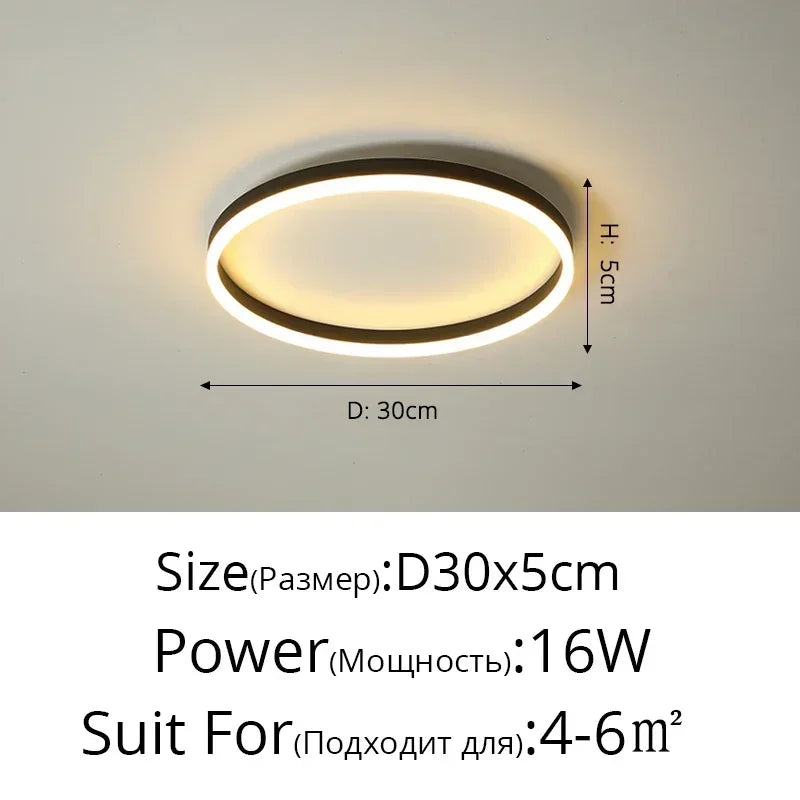 Afralia™ Circular LED Ceiling Lights for Home Decor and Indoor Lighting