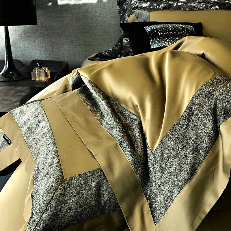 Afralia™ 1400TC Egyptian Cotton Luxury Bedding Set with Duvet Cover, Sheet, Pillowcases