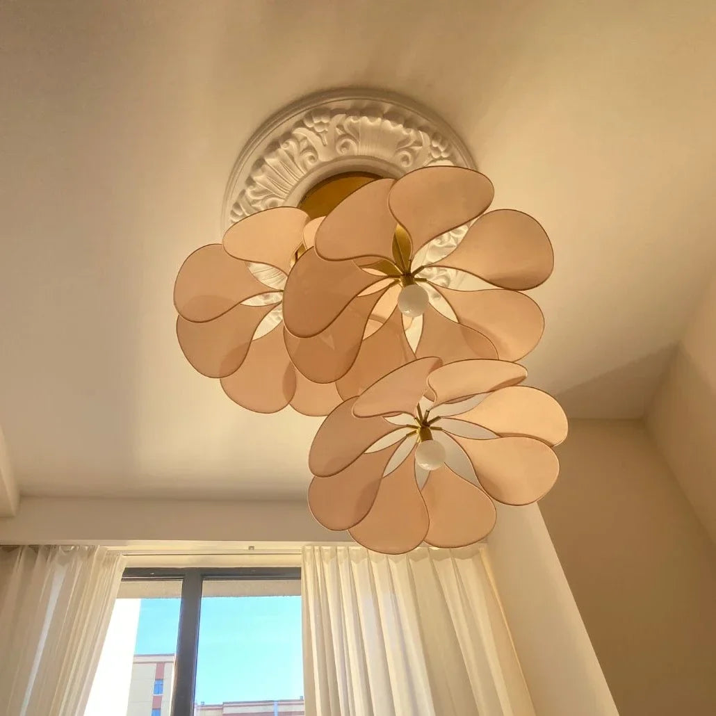 Afralia™ Bohemia Linen E27 Pendant Light, Colorful LED Chandelier for Bedroom, Stairs, Hanging Lamp