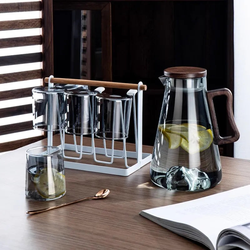 Afralia™ Glass Cold Water Jug | Large Capacity & Heat Resistant Water Pot