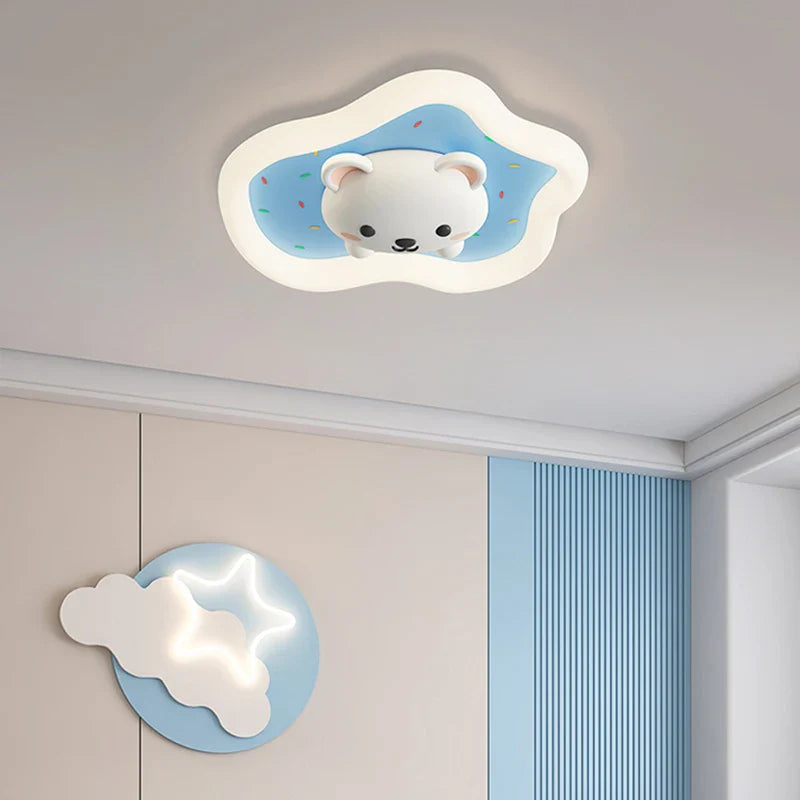Afralia™ Kids Room Ceiling Lights Pink Blue Modern Children's Lamp for Home Decor