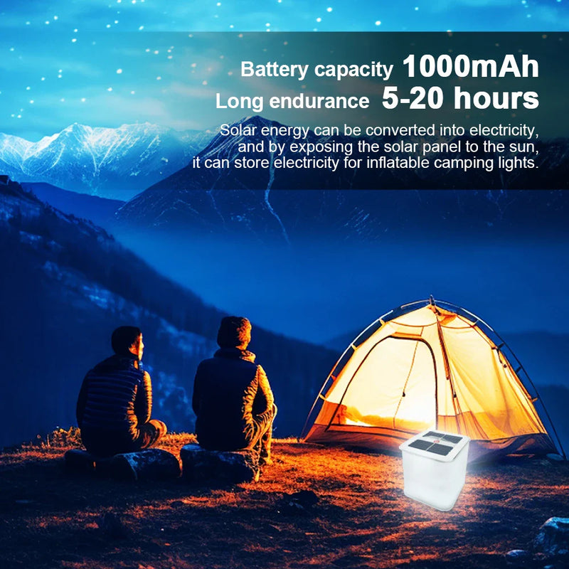 Afralia™ Solar Inflatable Camping Light: Rechargeable Waterproof Emergency LED Lamp