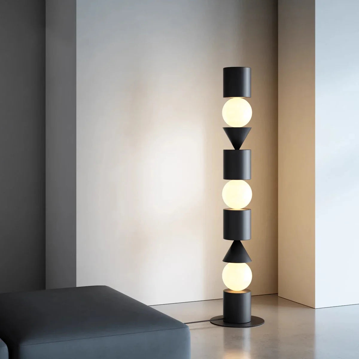 Afralia™ Modern Black White LED Floor Lamp for Home Decor & Mood Lighting