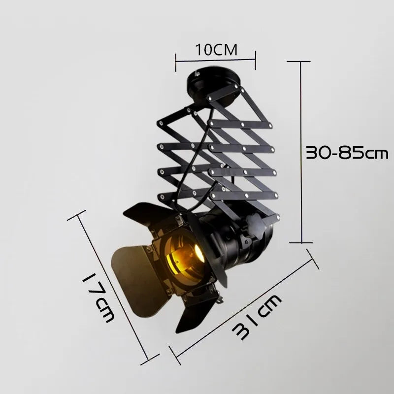 Afralia™ Retro Loft Iron LED Ceiling Lights, Industrial E27 Track Lamps for Bar Cafe.