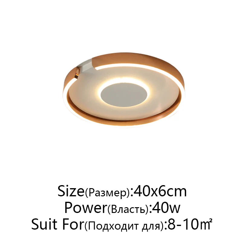 Afralia™ RoseGold LED Ceiling Light for Home Living Room Bedroom Dining Room