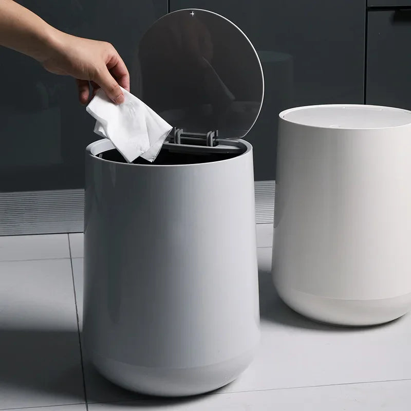 Afralia™ Kitchen Bathroom Trash Cans Garbage Classification Dustbin Waste Bin Bucket