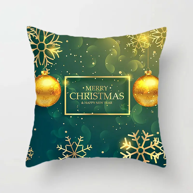 Velvet Christmas Decor Pillowcase 45x45 for Living Room Sofa by Afralia™