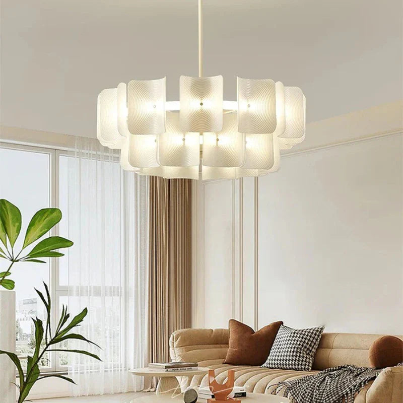 Afralia™ White Acrylic LED Pendant Light for Bedroom Dining Living Room