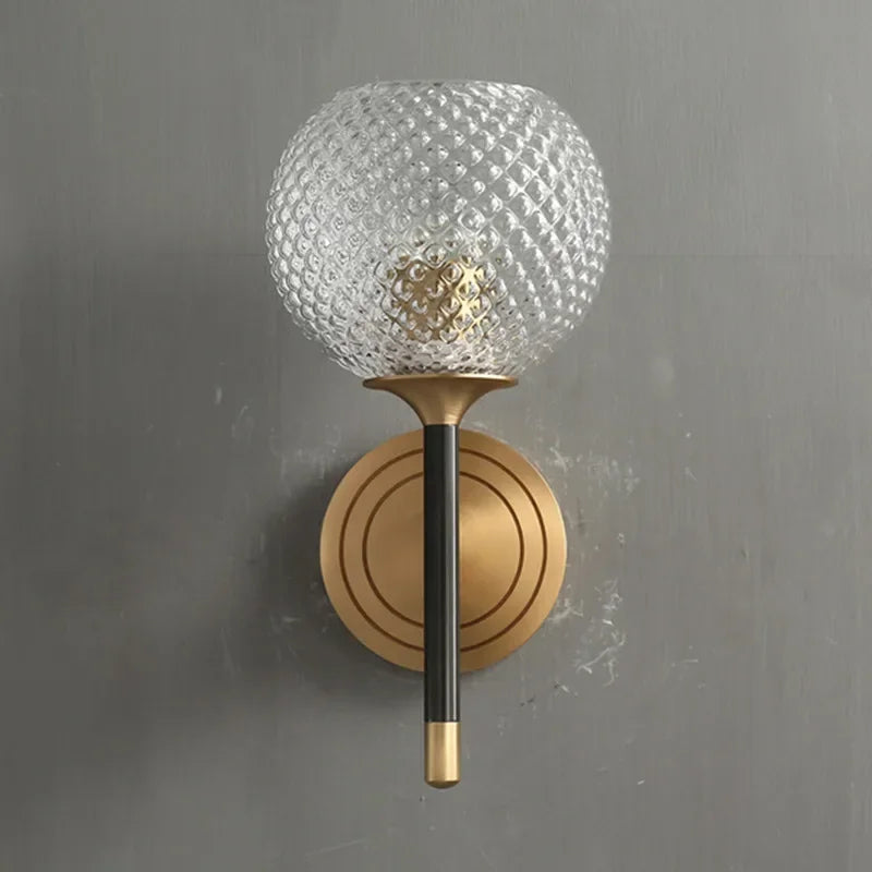 Afralia™ Copper Wooden Frame Wall Light with Hemp Rope - Creative Living Room Decor