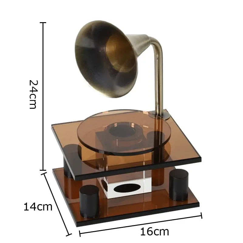 Afralia™ Crystal Music Equipment Model Ornament Decor - Modern Desk Artwork