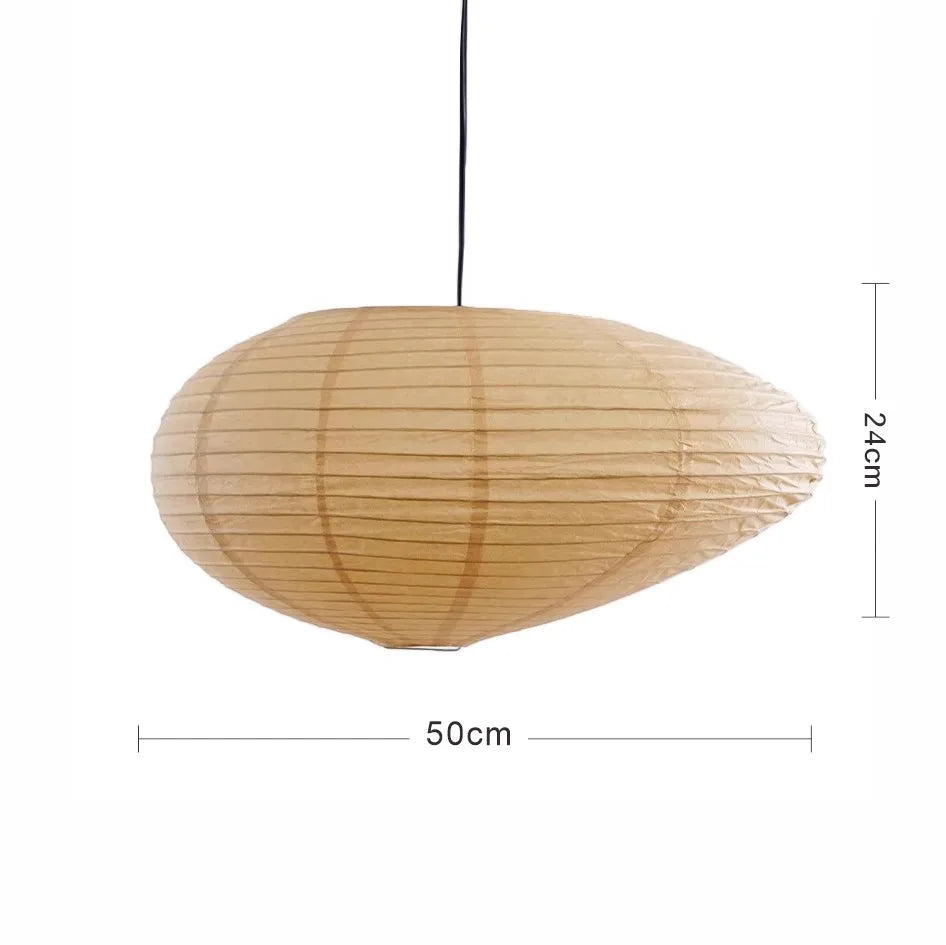 Afralia™ Noguchi Pendant Lights LED E27 Rice Paper Hanging Lamp Zen Art