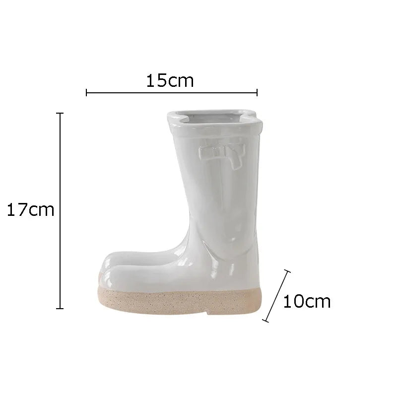 Afralia™ Modern Ceramic Flower Pots Vase Set for Desk Decor and Room Aesthetics