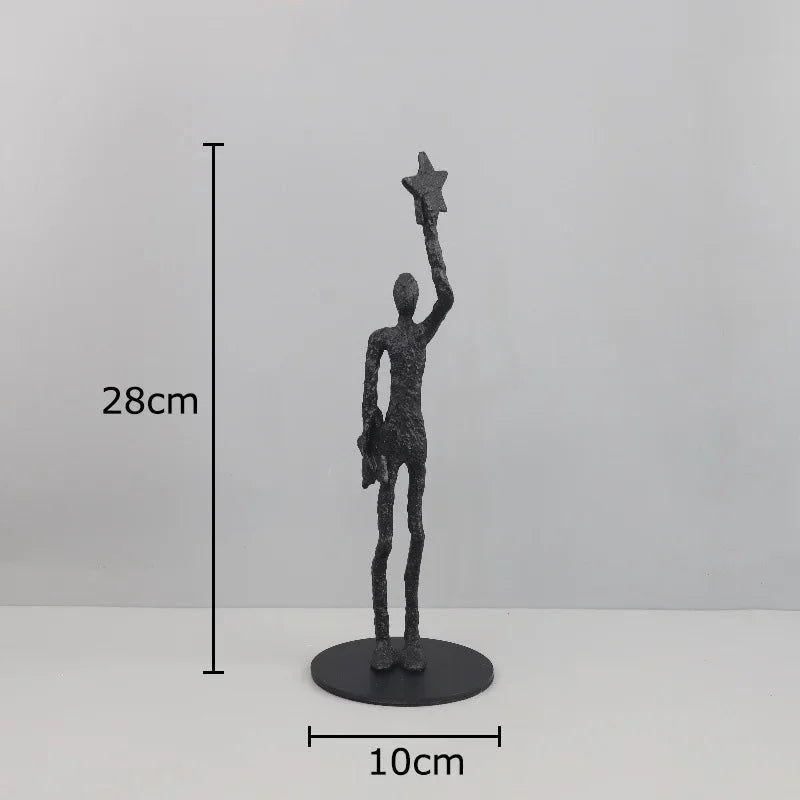Afralia™ Modern Abstract Character Sculpture Desk Ornament for Room Aesthetics